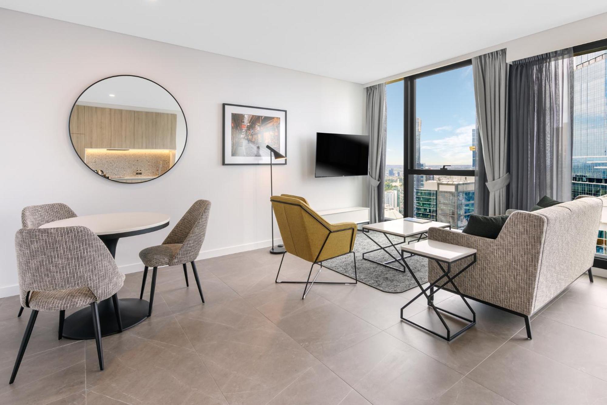 Meriton Suites Мельбурн Екстер'єр фото A typical apartment interior