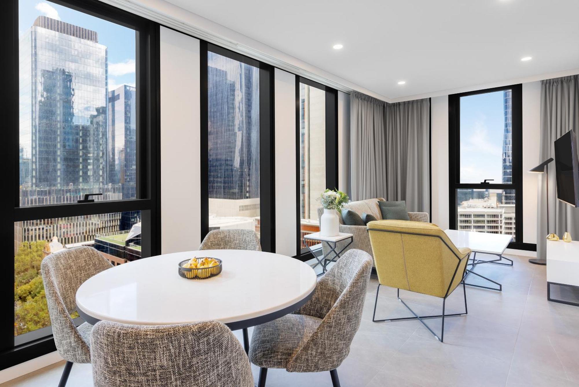 Meriton Suites Мельбурн Екстер'єр фото The interior of a typical apartment