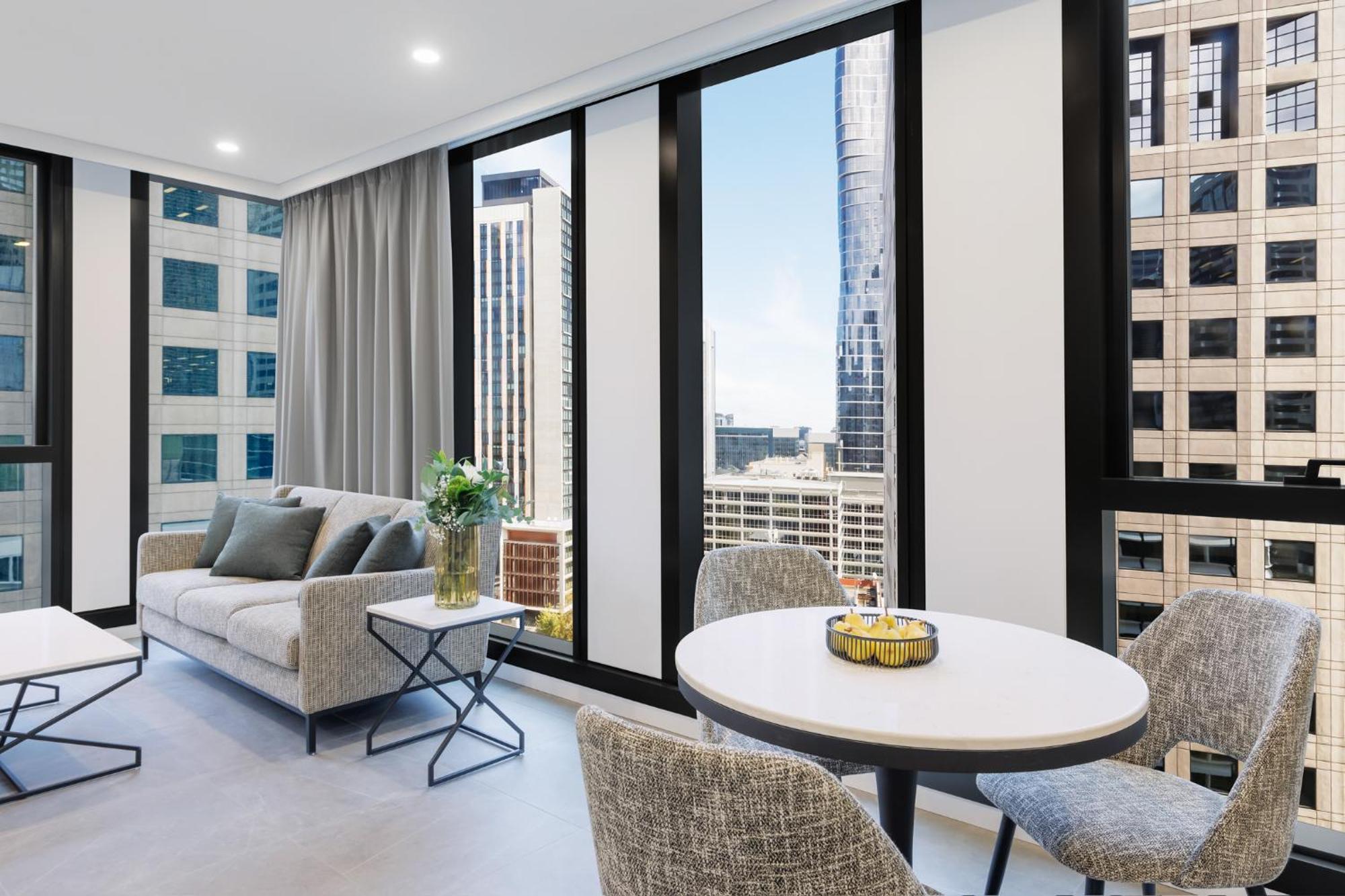 Meriton Suites Мельбурн Екстер'єр фото The interior of a typical apartment